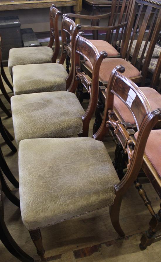 Set 6 Regency mahogany dining chairs